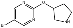 5-溴-2-(吡咯烷-3-氧基)嘧啶 结构式