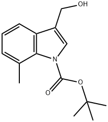 1-Boc-3-hydroxymethyl-7-methylindole 结构式