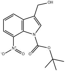 1-BOC-3羟甲基-7-硝基吲哚 结构式