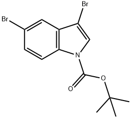 1-BOC-3,5-二溴吲哚 结构式