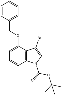 1-BOC-4-苄氧基-3-溴吲哚 结构式