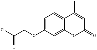 2-[(4-メチル-2-オキソ-2H-クロメン-7-イル)オキシ]アセチル クロリド 化学構造式