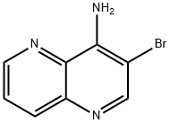 3-ブロモ-1,5-ナフチリジン-4-アミン 化学構造式