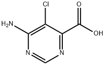 6-氨基-5-氯嘧啶-4-羧酸 结构式