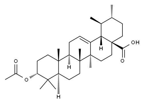 3-ACETYLOXY-(3ALPHA)-URS-12-EN-28-OIC ACID Structure
