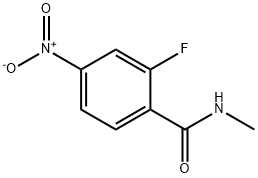 N-甲基-2-氟-4-硝基苯甲酰胺 结构式