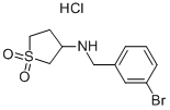 (3-Bromo-benzyl)-(1,1-dioxo-tetrahydrothiophen-3-yl)-amine hydrochloride 结构式