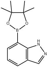 1H-インダゾール-7-ボロン酸ピナコールエステル 化学構造式