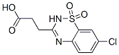 3-(2-カルボキシエチル)-7-クロロ-4H-1,2,4-ベンゾチアジアジン1,1-ジオキシド 化学構造式