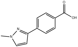4-(1-メチル-1H-ピラゾール-3-イル)安息香酸 化学構造式