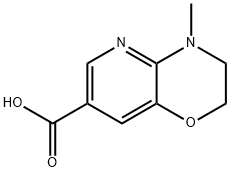 4-Methyl-3,4-dihydro-2H-pyrido[3,2-b][1,4]oxazine-7-carboxylic acid Structure