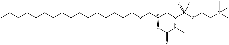 1-O-HEXADECYL-2-N-METHYLCARBAMYL-SN-GLYCERO-3-PHOSPHOCHOLINE Structure