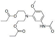3'-[N,N-ビス(2-エチルカルボニルオキシエチル)アミノ]-4'-メトキシアセトアニリド 化学構造式