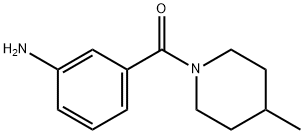 (3-氨基苯基)(4-甲基哌啶-1-基)甲酮 结构式