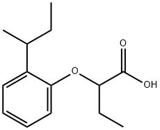 2-(2-SEC-ブチルフェノキシ)ブタン酸 化学構造式