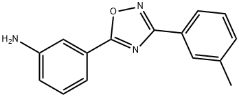 3-[3-(3-メチルフェニル)-1,2,4-オキサジアゾール-5-イル]アニリン 化学構造式