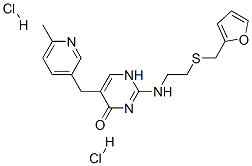 2-[[2-[(2-furylmethyl)thio]ethyl]amino]-5-[(6-methyl-3-pyridyl)methyl]-1H-pyrimidin-4-one dihydrochloride Structure