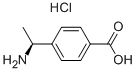 (S)-4-(1-アミノエチル)安息香酸塩酸塩 化学構造式