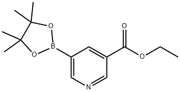 5-(4,4,5,5-テトラメチル-1,3,2-ジオキサボロラン-2-イル)ニコチン酸エチル 化学構造式