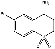 6-溴-3,4-二氢-2H-S,S-二-氧硫代色烯-4-氨基盐酸盐 结构式
