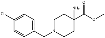 4-AMINO-1-(4-CHLORO-BENZYL)-PIPERIDINE-4-CARBOXYLIC ACID METHYL ESTER DIHYDROCHLORIDE Structure