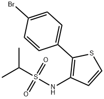 2-丙磺酰胺,N-[2-(4-溴苯基)-3-噻吩]- 结构式