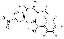 (S)-ETHYL 3-METHYL-2-((R)-3-(3-NITROPHENYL)-5-(PERFLUOROPHENYL)-1,2,4-OXADIAZOL-4(5H)-YL)BUTANOATE 结构式