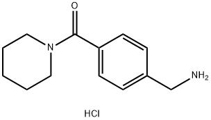 4-(哌啶-1-羰基)苯基]甲胺盐酸盐 结构式