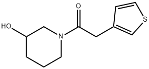 1-(3-羟基-1-哌啶基)-2-(3-噻吩基)乙酮 结构式