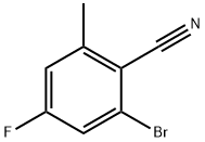 2-BROMO-4-FLUORO-6-METHYLBENZONITRILE Structure