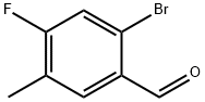 2-ブロモ-4-フルオロ-5-メチルベンズアルデヒド 化学構造式
