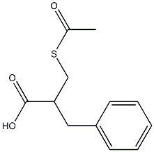 2-[(Acetylthio)methyl]-phenylpropionic acid Struktur