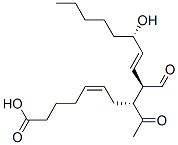 (5Z,8R,9R,10E,12S)-8-acetyl-9-formyl-12-hydroxyheptadeca-5,10-dienoic acid Structure