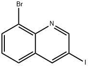 8-ブロモ-3-ヨードキノリン 化学構造式