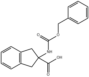 2-CBZ-氨基-茚满-2-甲酸, 91733-75-4, 结构式