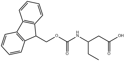 3-(9 H-FLUOREN-9-YLMETHOXYCARBONYLAMINO)-PENTANOIC ACID Structure