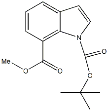 1-BOC-吲哚-7-羧酸甲酯 结构式