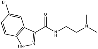5-broMo-N-(2-(diMethylaMino)ethyl)-1H-indazole-3-carboxaMide Struktur