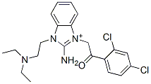 1H-Benzimidazolium,  2-amino-3-[2-(2,4-dichlorophenyl)-2-oxoethyl]-1-[2-(diethylamino)ethyl]- Structure