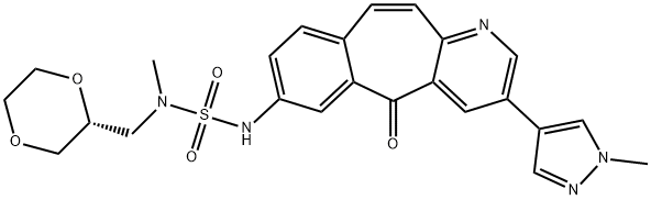 N-[[(2R)-1,4-ジオキサン-2-イル]メチル]-N-メチル-N′-[3-(1-メチル-1H-ピラゾール-4-イル)-5-オキソ-5H-ベンゾ[4,5]シクロヘプタ[1,2-b]ピリジン-7-イル]スルファミド