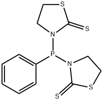 3,3'-(Phenylphosphinylidene)bis-2-thiazolidinethione Structure