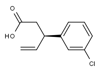 (R)-3-(3-CHLOROPHENYL)PENT-4-ENOIC ACID 结构式