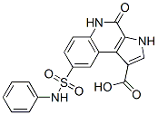 3H-Pyrrolo[2,3-c]quinoline-1-carboxylic  acid,  4,5-dihydro-4-oxo-8-[(phenylamino)sulfonyl]- 结构式