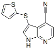 1H-Pyrrolo[2,3-b]pyridine-4-carbonitrile,  3-(2-thienylthio)- 结构式