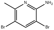 2-氨基-3,5-二溴-6-甲基吡啶, 91872-10-5, 结构式