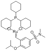 {[2-(异-丙氧基)-5-(N,N-二甲基氨基磺酰基)苯基]亚甲基}(三环己基膦)钌(II) 结构式