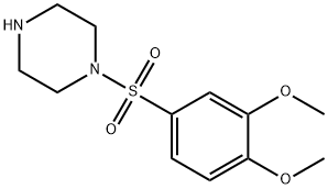 1-[(3,4-DIMETHOXYPHENYL)SULFONYL]PIPERAZINE Struktur
