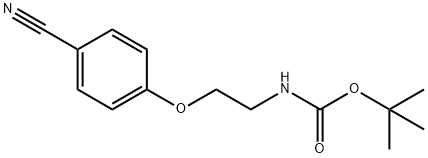 4-(BOC-氨基乙氧基)苯腈 结构式