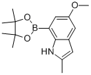 5-METHOXY-2-METHYL-7-(4,4,5,5-TETRAMETHYL-1,3,2-DIOXABOROLAN-2-YL)-1H-INDOLE 结构式