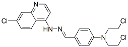 N-[[4-[bis(2-chloroethyl)amino]phenyl]methylideneamino]-7-chloro-quino lin-4-amine Structure